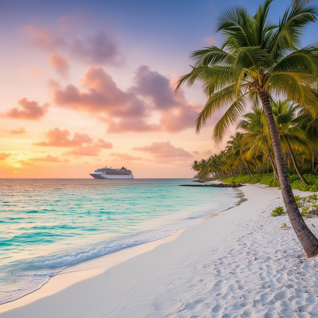 Beautiful cruise destination beach